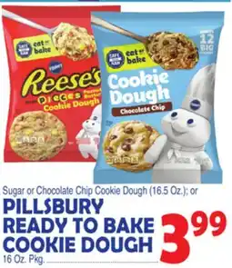 Bravo Supermarkets PILLSBURY READY TO BAKE COOKIE DOUGH, 16 Oz. Pkg offer