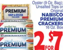 Bravo Supermarkets NABISCO PREMIUM CRACKERS 16 Oz. Box offer