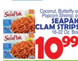 Bravo Supermarkets SEAPAK CLAM STRIPS offer