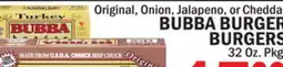Bravo Supermarkets BUBBA BURGER BURGERS 32 Oz. Pkg offer