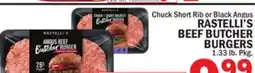 Bravo Supermarkets RASTELLI'S BEEF BUTCHER BURGERS offer