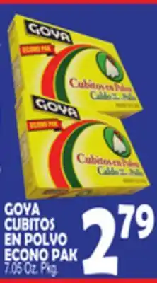 Bravo Supermarkets GOYA CUBITOS EN POLVO ECONO PAK offer