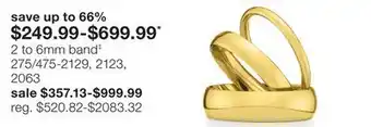 JC Penney 2 to 6mm band‡ offer