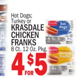Bravo Supermarkets KRASDALE CHICKEN FRANKS offer