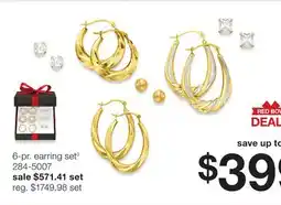 JC Penney 6-pr. earring set◊ offer
