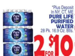 Bravo Supermarkets PURE LIFE PURIFIED WATER offer