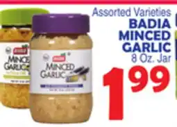 Bravo Supermarkets BADIA MINCED GARLIC 8 Oz. Jar offer