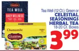 Bravo Supermarkets CELESTIAL SEASONINGS HERBAL TEA 18-20 Ct. Boxes offer