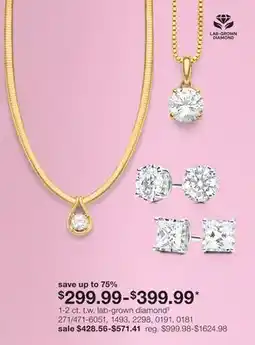 JC Penney 1-2 ct. t. w. lab-grown diamond§ offer