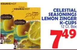 Bravo Supermarkets CELESTIAL SEASONINGS LEMON ZINGER K-CUPS offer