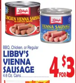 Bravo Supermarkets LIBBY'S VIENNA SAUSAGE offer