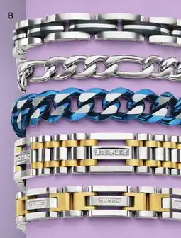 JC Penney Stainless steel men's bracelets offer