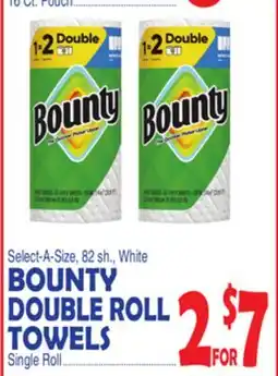Bravo Supermarkets BOUNTY DOUBLE ROLL TOWELS offer