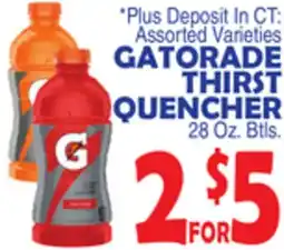 Bravo Supermarkets GATORADE THIRST QUENCHER 28 Oz. Btls offer