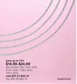 JC Penney Box chains§ offer