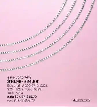 JC Penney Box chains§ offer