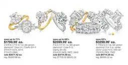 JC Penney 2-5/8 to 3-1/2 ct. t.w. lab-grown diamond‡◊ Color H-I, Clarity SI1-I1 offer