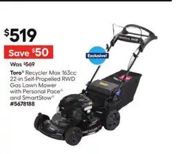 Lowe's Recycler Max 163cc 22-in Self-Propelled RWD Gas Lawn Mower with Personal Pace and SmartStow offer