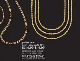 JC Penney Glitter ice rope chains‡ offer