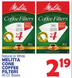 Bravo Supermarkets MELITTA CONE COFFEE FILTERS offer