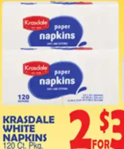 Bravo Supermarkets KRASDALE WHITE NAPKINS offer