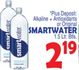 Bravo Supermarkets SMARTWATER 1.5 Ltr. Btls offer
