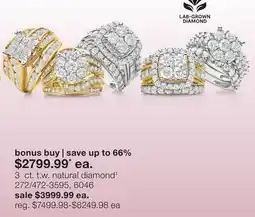 JC Penney 3 ct. t.w. natural diamond‡ offer