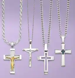 JC Penney Sterling silver or stainless steel men's religious pendants offer