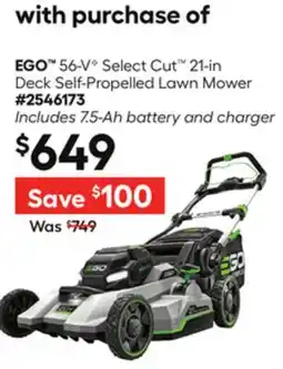 Lowe's 56-VG Select Cut 21-in Deck Self-Propelled Lawn Mower offer