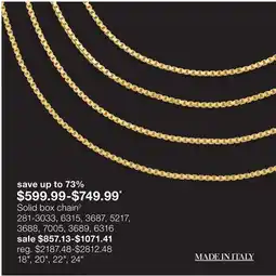 JC Penney Solid box chain◊ offer