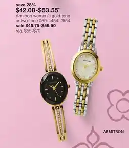 JC Penney Armitron women's gold-tone or two-tone offer