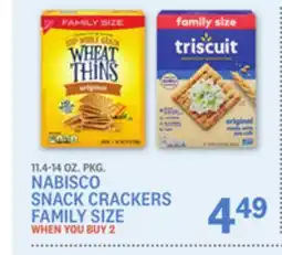 Kings Food Markets NABISCO SNACK CRACKERS FAMILY SIZE offer