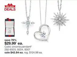 JC Penney Cubic zirconia pendant§ offer