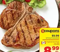 Weis Markets USDA Choice T-Bone or Porterhouse Beef Steaks offer