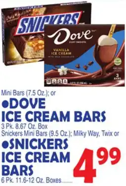 Bravo Supermarkets DOVE ICE CREAM BARS, 3 Pk. 8.67 Oz. Box offer