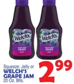 Bravo Supermarkets WELCH'S GRAPE JAM offer
