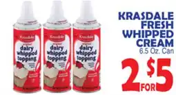 Bravo Supermarkets KRASDALE FRESH WHIPPED CREAM offer