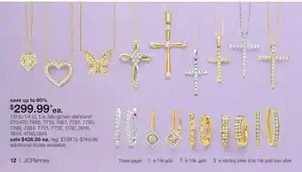 JC Penney 1/6 to 1/4 ct. t.w. lab-grown diamond‡ offer