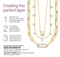 JC Penney 1/10 to 1/3 ct. t.w. lab-grown diamond‡ offer