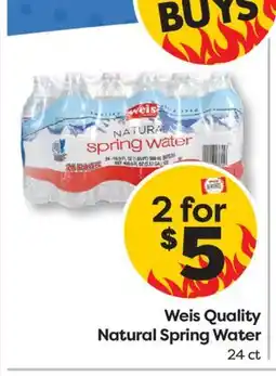 Weis Markets Weis Quality Natural Spring Water offer