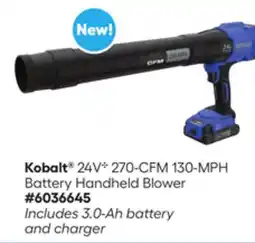 Lowe's 24VC 270-CFM 130-MPH Battery Handheld Blower offer
