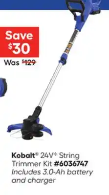 Lowe's 24VC String Trimmer Kit offer