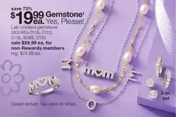 JC Penney Lab-created gemstone offer