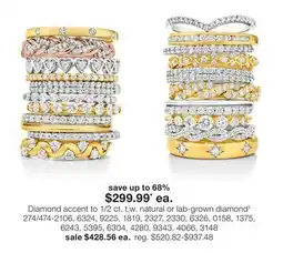 JC Penney Diamond accent to 1/2 ct. t.w. natural or lab-grown diamond‡ offer