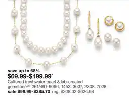 JC Penney Cultured freshwater pearl & lab-created gemstone§‡◊ offer