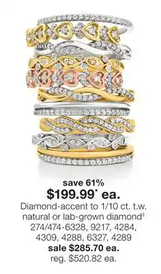 JC Penney Diamond-accent to 1/10 ct. t.w. natural or lab-grown diamond‡ offer