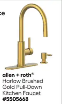Lowe's Harlow Brushed Gold Pull-Down Kitchen Faucet offer