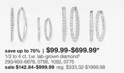JC Penney 1/2 to 4 ct. t.w. lab-grown diamond§ offer
