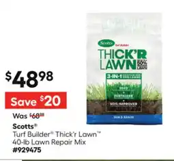 Lowe's Turf Builder Thick'r Lawn 40-lb Lawn Repair Mix offer