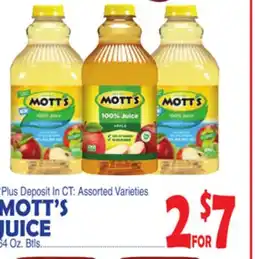 Bravo Supermarkets MOTT'S JUICE offer